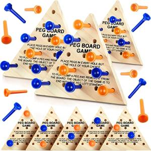 Wooden Triangle Peg Game - Fun Strategy Puzzle