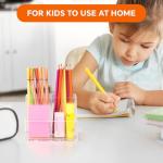 Clear Acrylic Desk Pen Holder with 3 Compartments