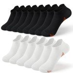 Honeysea Womens Ankle Socks - Womens No Show Socks White Socks Women Black Socks for Women Low Cut Socks Women Socks for Men, BK W M
