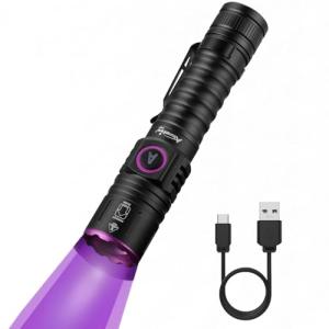 UV Flashlight with Rechargeable Battery - Under $10