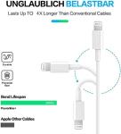 RCTech USB C to Lightning Cable 3Pack 6FT [MFi Certified] iPhone Fast Charger Cable USB-C Power Delivery Charging Cord for iPhone 14/13/12/11/XS/XR/X/8/iPad, White