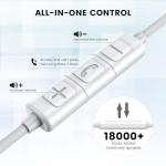 MOSWAG Wired Earbuds with Microphone, 3.5mm Jack in Ear Headphones with Microphone Suitable for Smartphones, Computers, Laptops, IPads, MP3 Players, Etc