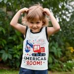 Patriotic 4th of July Tank for Toddler Boys