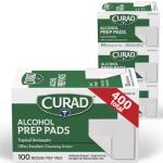 Curad Alcohol Prep Pads – 400 Count Wipes