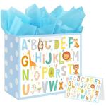 Large Baby Boy Gift Bag with Card & Tissue