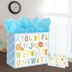 Large Baby Boy Gift Bag with Card & Tissue