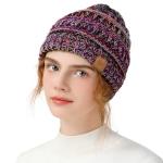 Cozy Purple Slouchy Beanie Hat for Women
