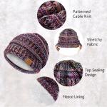 Cozy Purple Slouchy Beanie Hat for Women