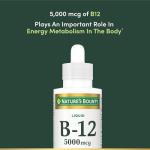 Nature's Bounty Vitamin B12 Liquid, 2 Fl Oz