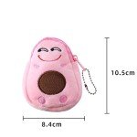 Cute Avocado Plush Coin Purse for Kids