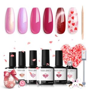 Colorful Gel Nail Polish Set - 6 Shades