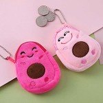 Cute Avocado Plush Coin Purse for Kids