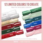 12-Color Christmas Gel Nail Polish Set