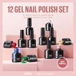 12-Color Christmas Gel Nail Polish Set