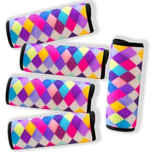 Colorful Check Luggage Handle Wrap Tags