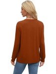 WIHOLL Womens Fall Outfits Long Sleeve Shirts Pullover Tshirts Clothes 2024 Loose Casual Clothes Thanksgiving Tops Sweatshirts Camarel L