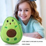Cute Avocado Coin Pouch with Keychain