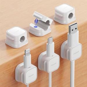 6 Pack Magnetic Cable Clips for Organizing Cords
