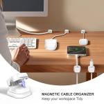 6 Pack Magnetic Cable Clips for Organizing Cords