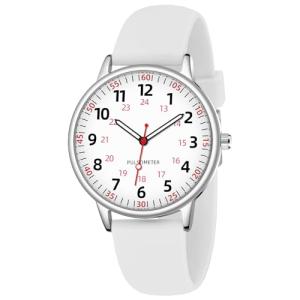 Waterproof Nurse Watch for Women - White Silicone