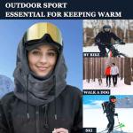 Warm Grey Balaclava Ski Mask for Cold Weather