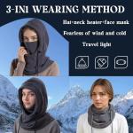 Warm Grey Balaclava Ski Mask for Cold Weather