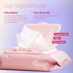 Rice Water Bright Makeup Remover Wipes - Vegan