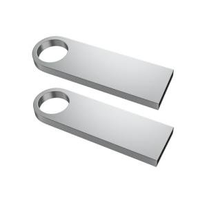 ABLAZE 2GB USB Flash Drive 2 Pack, Metal Flash Drive USB 2.0 Thumb Drives with Keychains USB Stick 2GB USB Drive Pendrive