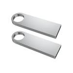 ABLAZE 2GB USB Flash Drive 2 Pack, Metal Flash Drive USB 2.0 Thumb Drives with Keychains USB Stick 2GB USB Drive Pendrive