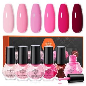 Modelones Pink Nail Polish Set - 6 Shades