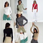 Women's Slim Fit Long Sleeve Crop Top - Black