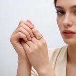 Boho Sun and Moon Stainless Steel Ring