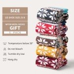 coclothy Socks for Women 5 Pairs Winter Socks for Women Cold Weather Thick Cozy Knit Warm Socks for Women Winter Thermal