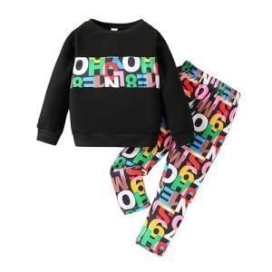 Toddler Girls' Letter Graphic Sweatshirt and Leggings Set