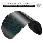 JIKIOU Mouse Pad, 2 Pack Ergonomic Mouse Pads with Comfortable Gel Wrist Rest Support and Lycra Cloth, Non-Slip PU Base for Easy Typing Pain Relief Durable and Easy to Clean Small Black