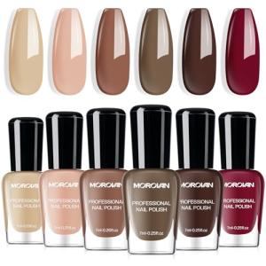 Morovan Brown Nail Polish Set for Fall & Winter