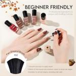 Morovan Brown Nail Polish Set for Fall & Winter