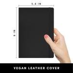 Black Lined Journal Notebook - 160 Pages, Medium