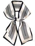 Silky Satin Scarf for Women - Black 5.9"x59