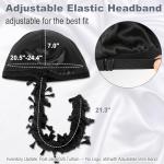 Satin Lined Halo Turban Head Wrap - Black