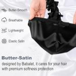 Satin Lined Halo Turban Head Wrap - Black