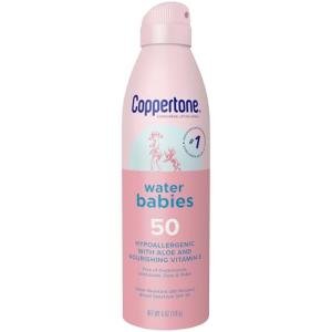Coppertone Water Babies SPF 50 Sunscreen Spray 6 Oz