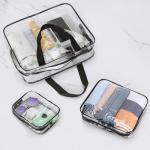 3 Pack Clear Travel Bags for Toiletries & Makeup