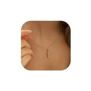 Trendy Gold Cross Necklace for Women under $10
