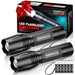 Ultra Bright 2-Pack LED Flashlights with Zoom
