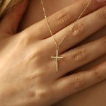 Trendy Gold Cross Necklace for Women under $10