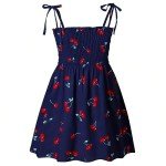 Cute Toddler Girls' Summer Dress with Cherry Print