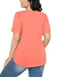 Coral Oversized Short Sleeve T-Shirt for Women