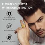 Stylish Stainless Steel Square Signet Ring for Men