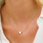 Dainty Gold Heart Necklace for Women Under $10